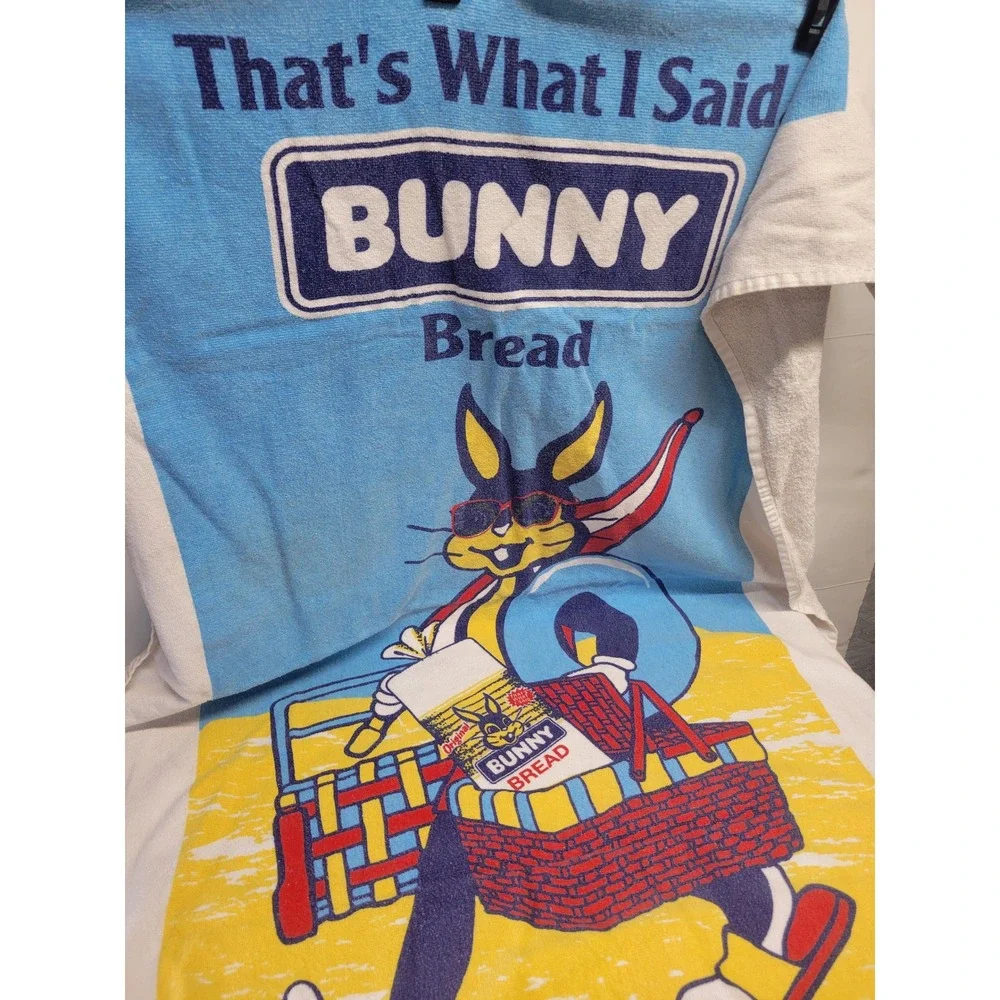 Bunny Bread Beach Towel Thats What I Said Lewis Bakeries Mascot  2016 54x32‎